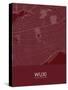 Wuxi, China Red Map-null-Stretched Canvas