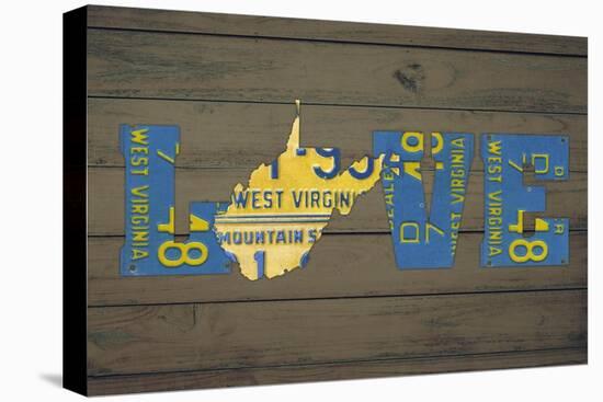 WV State Love-Design Turnpike-Stretched Canvas