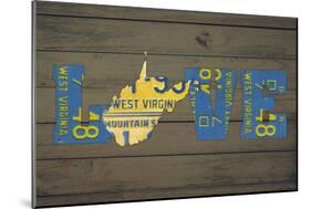 WV State Love-Design Turnpike-Mounted Giclee Print