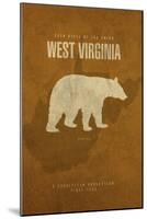 WV State Minimalist Posters-Red Atlas Designs-Mounted Giclee Print