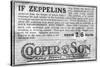 WW1 - Ad for Repirators - Threat of Gas Attack by Zeppelins-null-Stretched Canvas