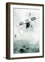 WW1 - Aerial Combat - over Mametz Wood, France-null-Framed Art Print