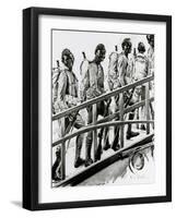 WW1 - African-American G.I.'s Embark for France-Paul Stahr-Framed Art Print