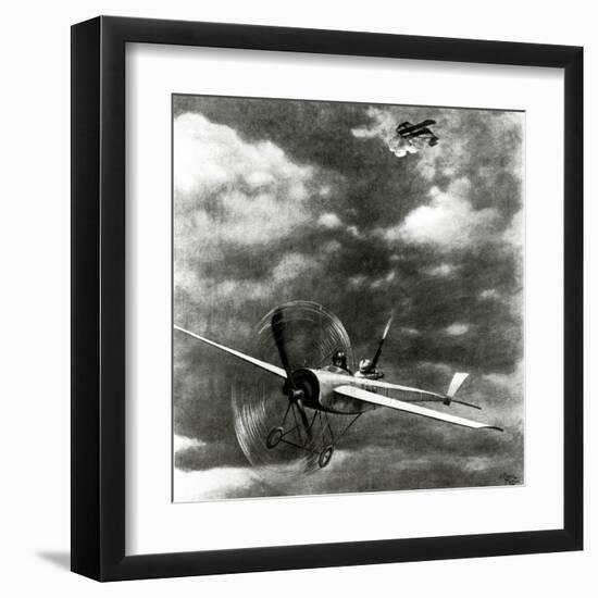 WW1 - Aircraft in Battle, 1915-J. Chancun-Framed Art Print