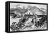 WW1 - Australian Infantry Advancing to Battle in Turkey-Arturo Bianchini-Framed Stretched Canvas