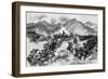 WW1 - Australian Infantry Advancing to Battle in Turkey-Arturo Bianchini-Framed Art Print