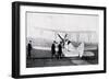 WW1 - Aviation at Hendon - Churchill Inspecting Aeroplanes-null-Framed Art Print