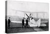 WW1 - Aviation at Hendon - Churchill Inspecting Aeroplanes-null-Stretched Canvas