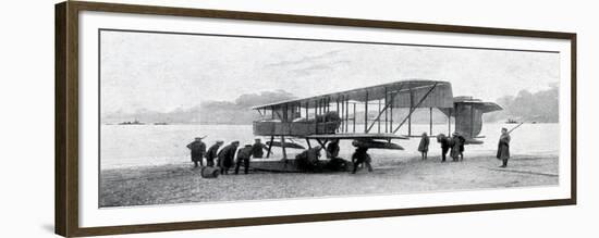 WW1 - Aviation in the Navy - Churchill Checks on Air Power-null-Framed Premium Giclee Print