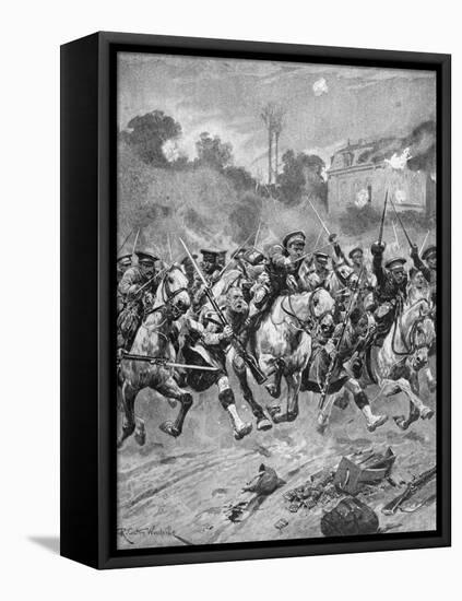 WW1 - Battle of St Quentin 1914-Richard Caton II Woodville-Framed Stretched Canvas