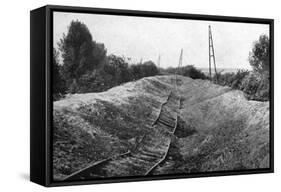 WW1 - Belgians Destroy Railways to Hamper German Advance-null-Framed Stretched Canvas