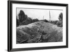 WW1 - Belgians Destroy Railways to Hamper German Advance-null-Framed Photographic Print