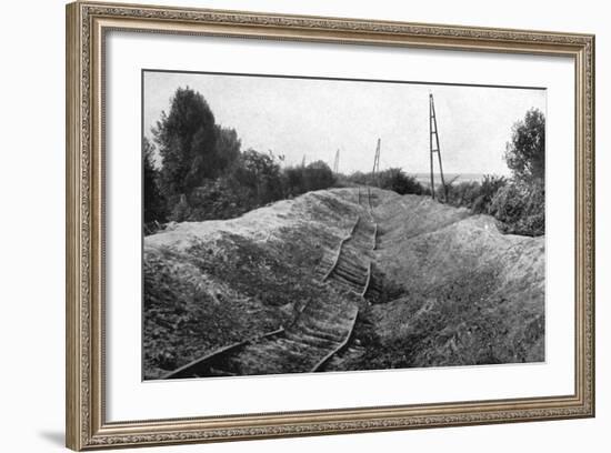 WW1 - Belgians Destroy Railways to Hamper German Advance-null-Framed Photographic Print