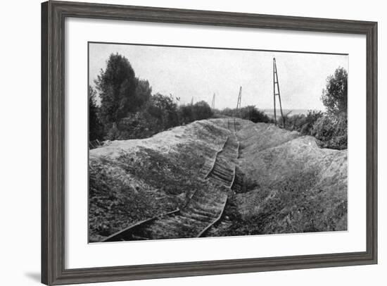 WW1 - Belgians Destroy Railways to Hamper German Advance-null-Framed Photographic Print