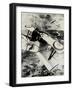 WW1 - British and German Aircraft in Action, 1917-null-Framed Art Print