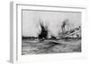 WW1 - British Hospital Ship Anglia Sinks, November 17th 1915-Charles Dixon-Framed Art Print