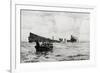 WW1 - British Rescue Boat and German U12 Submarine Survivors-Normal Wilkson-Framed Art Print