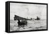 WW1 - British Rescue Boat and German U12 Submarine Survivors-Normal Wilkson-Framed Stretched Canvas