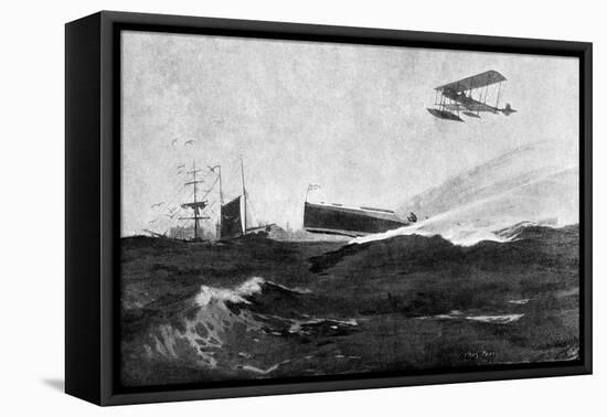 WW1 - British Seaplane in Action, Cuxhaven, Germany, 1915-Joseph Pennel and Charles Pears-Framed Stretched Canvas