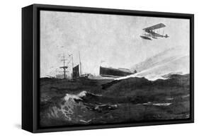 WW1 - British Seaplane in Action, Cuxhaven, Germany, 1915-Joseph Pennel and Charles Pears-Framed Stretched Canvas