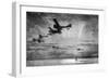 WW1 - British Seaplanes in Action, Cuxhaven, Germany, 1915-Donald Maxwell-Framed Art Print