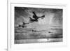 WW1 - British Seaplanes in Action, Cuxhaven, Germany, 1915-Donald Maxwell-Framed Premium Giclee Print