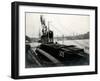 WW1 - Captured Uc5 U-Boat in the River Thames-null-Framed Premium Photographic Print