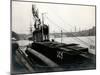 WW1 - Captured Uc5 U-Boat in the River Thames-null-Mounted Photographic Print