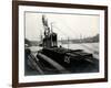 WW1 - Captured Uc5 U-Boat in the River Thames-null-Framed Photographic Print