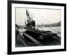 WW1 - Captured Uc5 U-Boat in the River Thames-null-Framed Photographic Print