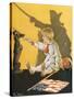 WW1 Cartoon, Boy and Dog-Paul Stahr-Stretched Canvas