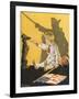 WW1 Cartoon, Boy and Dog-Paul Stahr-Framed Art Print