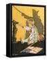 WW1 Cartoon, Boy and Dog-Paul Stahr-Framed Stretched Canvas