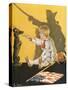 WW1 Cartoon, Boy and Dog-Paul Stahr-Stretched Canvas