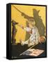 WW1 Cartoon, Boy and Dog-Paul Stahr-Framed Stretched Canvas