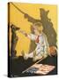 WW1 Cartoon, Boy and Dog-Paul Stahr-Stretched Canvas