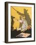 WW1 Cartoon, Boy and Dog-Paul Stahr-Framed Art Print