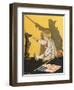 WW1 Cartoon, Boy and Dog-Paul Stahr-Framed Art Print