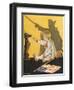 WW1 Cartoon, Boy and Dog-Paul Stahr-Framed Art Print