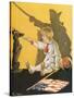 WW1 Cartoon, Boy and Dog-Paul Stahr-Stretched Canvas