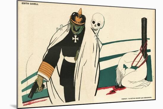 WW1 Cartoon, Cavell 1916-Paul Iribe-Mounted Art Print