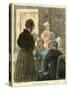WW1 Cartoon, French Mums-C Leandre-Stretched Canvas