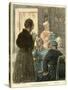 WW1 Cartoon, French Mums-C Leandre-Stretched Canvas