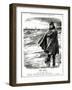 WW1 - Cartoon - Kaiser on North Sea Coast-Leonard Craven Hill-Framed Art Print