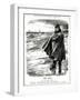 WW1 - Cartoon - Kaiser on North Sea Coast-Leonard Craven Hill-Framed Art Print