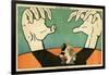 WW1 Cartoon, Large Hands-Paul Iribe-Framed Art Print