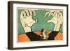 WW1 Cartoon, Large Hands-Paul Iribe-Framed Art Print