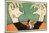 WW1 Cartoon, Large Hands-Paul Iribe-Mounted Art Print