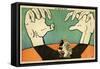 WW1 Cartoon, Large Hands-Paul Iribe-Framed Stretched Canvas