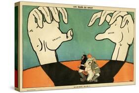 WW1 Cartoon, Large Hands-Paul Iribe-Stretched Canvas
